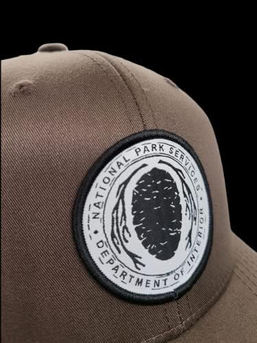 כובע משאיות - כובע שירות הפארק הלאומי עם לוגו השירות המקורי של הפארק הלאומי תיקון ארוג
