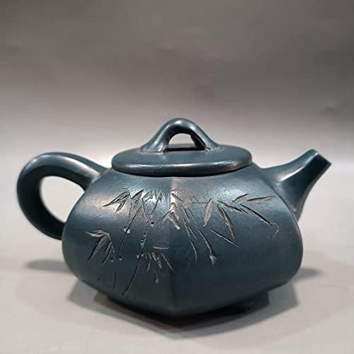 Lshacn yixing Zisha Clay Teapot Gongfu Tea Set Sutly Clay Tyecote משושה חרוט סיר ירוק בוץ gu jingzhou 240ml