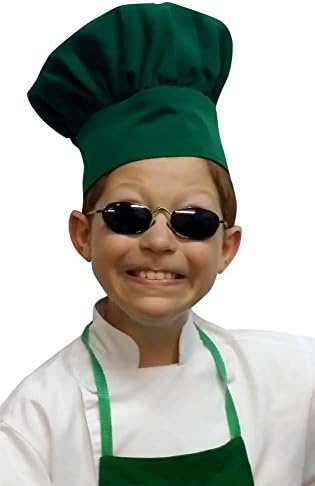 שף מקורי ילדים האנטר ירוק סינר וכובע קטן