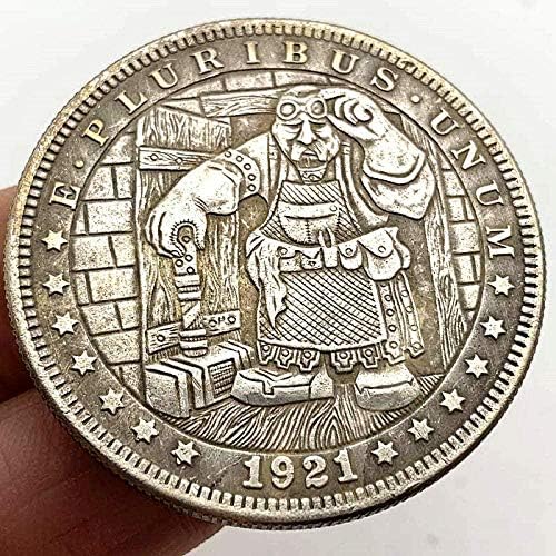 1921 מר משוטט מטבע נודר מטבע עתיק נחושת ומדליית כסף מתנה מטבע חידוש חידוש