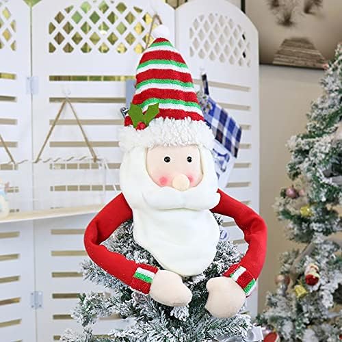 קישוט בד גנום חורף סנטה עץ זרועות חמוד הניתן לחג המולד קישוטי עץ החג סנטה טופר פיגילנדרי אספקת כובע טופר מסיבת חג המולד נברשת קריסטל