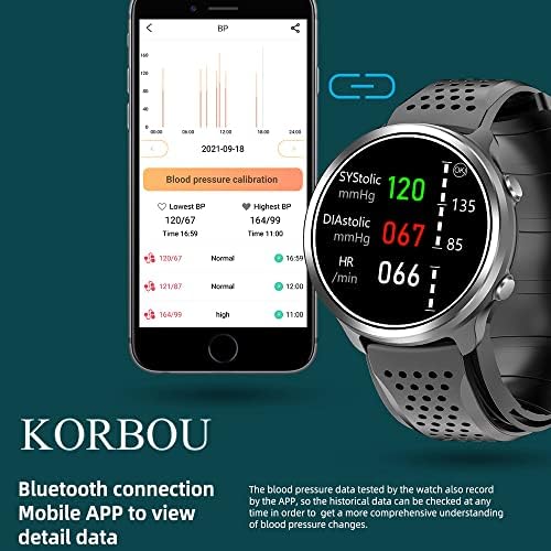 Korbou Smart Watch גברים אטומים למים ספורט כושר גשש מזג אוויר מזג אוויר