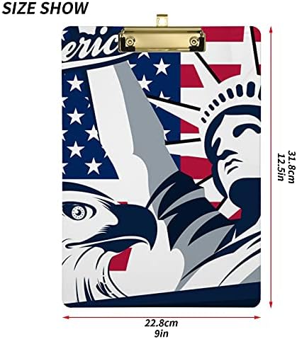 הוק אמריקאי דגל פלסטיק לוחות עם מתכת קליפ מכתב גודל לוח נמוך פרופיל קליפ לוחות לתלייה דקורטיבי סיעוד בכיתה-4