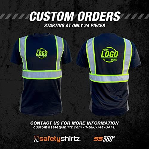 Safetyshirtz SS360 חולצת טריקו בסיסית בסיסית - נראות משופרת - שחור