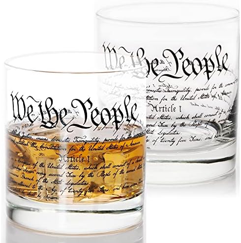 מזל ירה-אנחנו את אנשים ויסקי זכוכית / ארצות הברית חוקה / אמריקה ארהב פטריוטית יין זכוכית מתנה / מתנת יום זיכרון משקפיים / פוליטי רפובליקנים