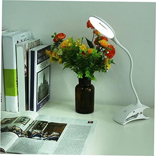 מנורת שולחן מתכווננת של Haillusty - מנורת מהדק קליפ נטענת לקריאה ותאורת לימוד בכל חדר