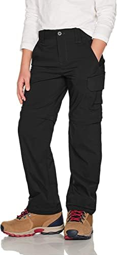 מכנסי מטען לטיולי נוער של CQR ילדים, UPF 50+ מהיר יבש להמרה רוכסן מכנסיים, מכנסי קמפינג חיצוניים
