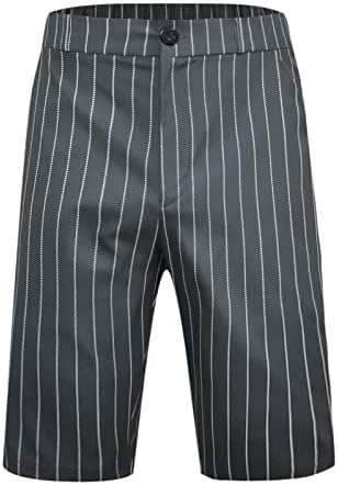 Beuu Mens Mens Pripped Pencil מכנסיים קצרים, מכנסי שמלה קצרים רזים קדמיים עובדים עסקים מזדמנים 9 מכנסי צ'ינו מתיחה של חרס