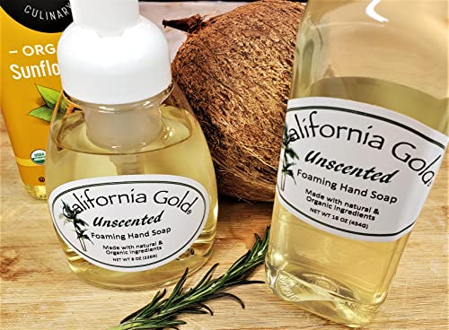 קליפורניה זהב אומן סבונים ללא ריח קצף יד סבון-כל טבעי / אורגני 1-8 עוז. בקבוק