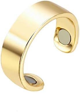Sukkcccno טבעת מגנטית נחושת לגברים ונשים דלקת מפרקים כאבי פרקים ופציעות התאוששות טבעות ריפוי מינימליזם בסגנון טבעת פתוחה טבעת רגילה 4