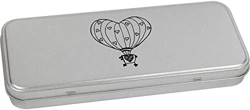 Azeeda 'לב בלון אוויר חם' מתכת כתיבה מתכתית פח / קופסת אחסון