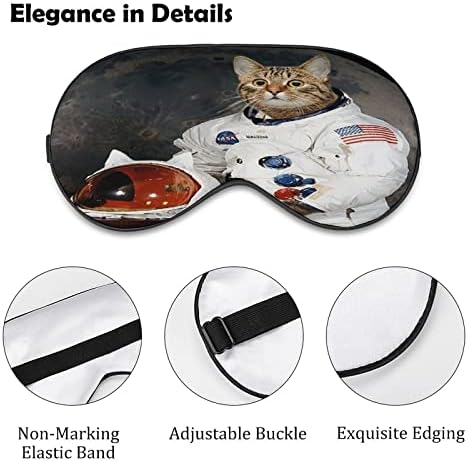 חלל אסטרונאוט ירח חתול שינה מסכת עיניים מכסה עין רכה חוסמת אורות כיסוי עיניים עם רצועה מתכווננת לנסיעה