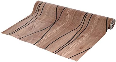 Kuber Industries עיצוב עץ PVC ארון בגדים מחצלת מדף מגירת מטבח, 5 MTR -CTKTC32158
