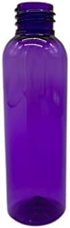 2 עוז בקבוקי פלסטיק סגולים של קוסמו -12 אריזות בקבוק ריק למילוי חוזר-שמנים אתריים - ארומתרפיה / כובע הצמד שחור-תוצרת ארצות הברית-על ידי