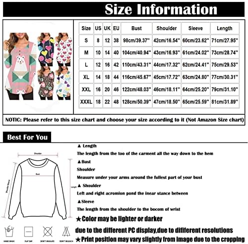 נשים סתיו חולצות ארוך שרוול חולצות עבור קל צווארון עגול כפתור למטה סוודרים טוניקת חולצות דפוס דיגיטלי