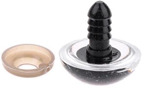 ZHJBD 100 חתיכות 14-20 ממ עיני בטיחות ברורות עם גב פלסטיק עבור דובון בובת צעצועים רכים מלאכות DIY - ברור, 20 ממ קידוד/830