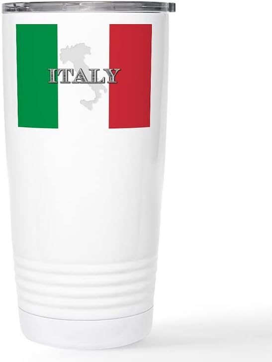 דגל איטלקי דגל איטלקי ספל נסיעות נירוסטה מפלדת אל חלד במיוחד ספל נסיעות, מבודד 20 גרם. כוס קפה