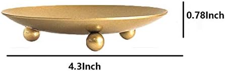 Yyaaloa 2 חבילה זהב לוחית ברזל דקורטיבית פמוט פמו