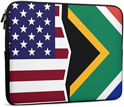 דגל אמריקאי ואפריקה תיק מחשב נייד עמיד.